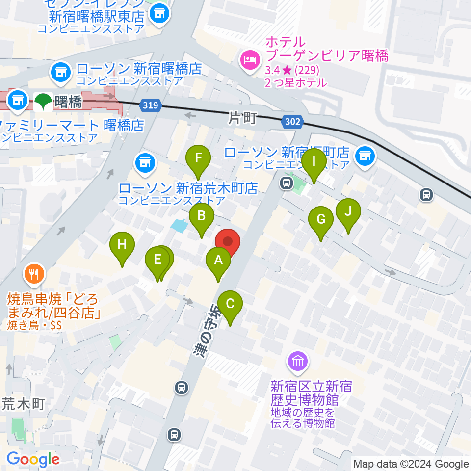 四谷サロンガイヤール周辺の駐車場・コインパーキング一覧地図