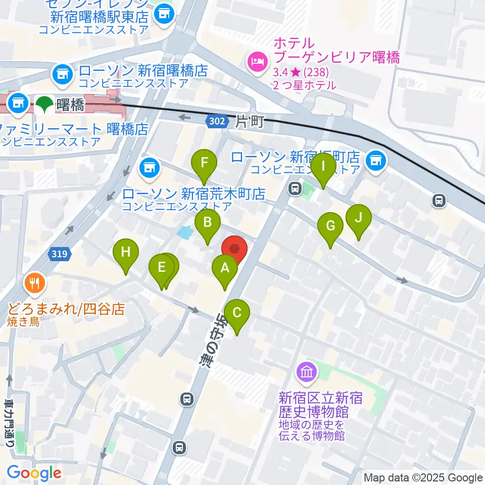 四谷サロンガイヤール周辺の駐車場・コインパーキング一覧地図