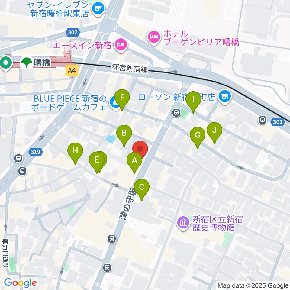 四谷サロンガイヤール周辺の駐車場・コインパーキング一覧地図