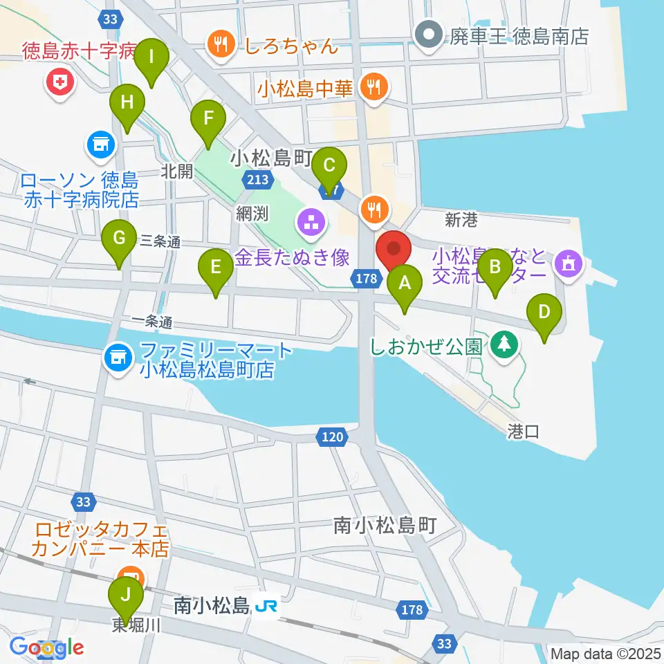 小松島市サウンドハウスホール周辺の駐車場・コインパーキング一覧地図