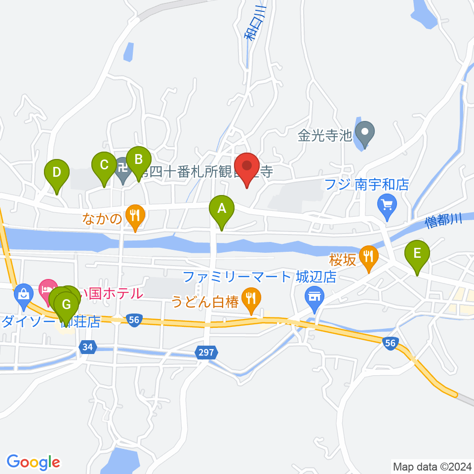 愛南町御荘文化センター周辺の駐車場・コインパーキング一覧地図