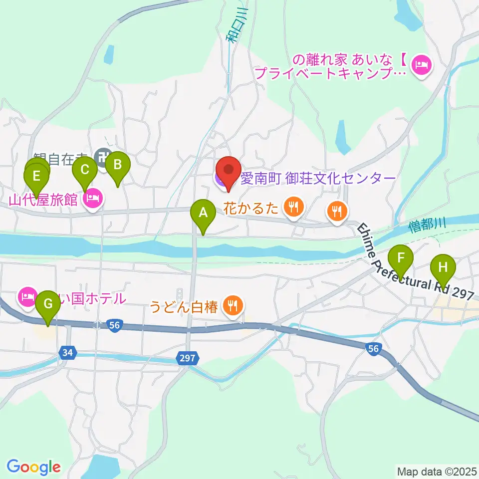 愛南町御荘文化センター周辺の駐車場・コインパーキング一覧地図