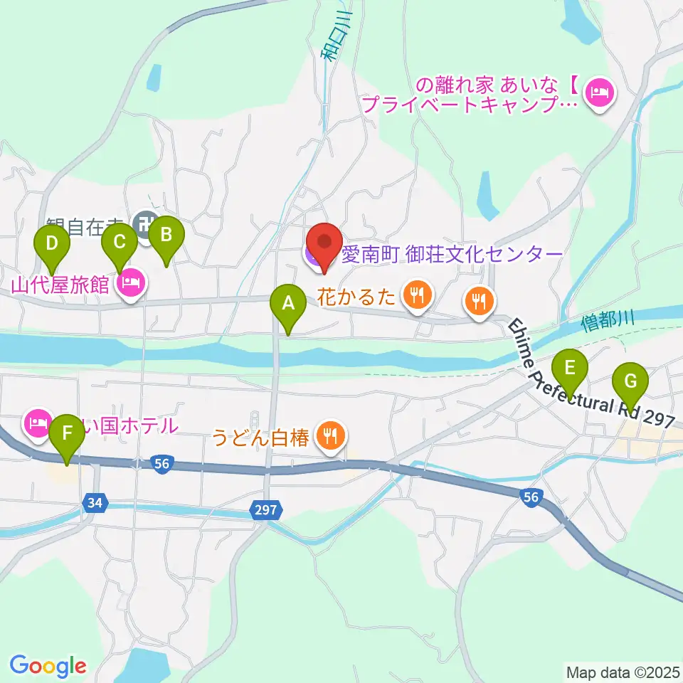 愛南町御荘文化センター周辺の駐車場・コインパーキング一覧地図