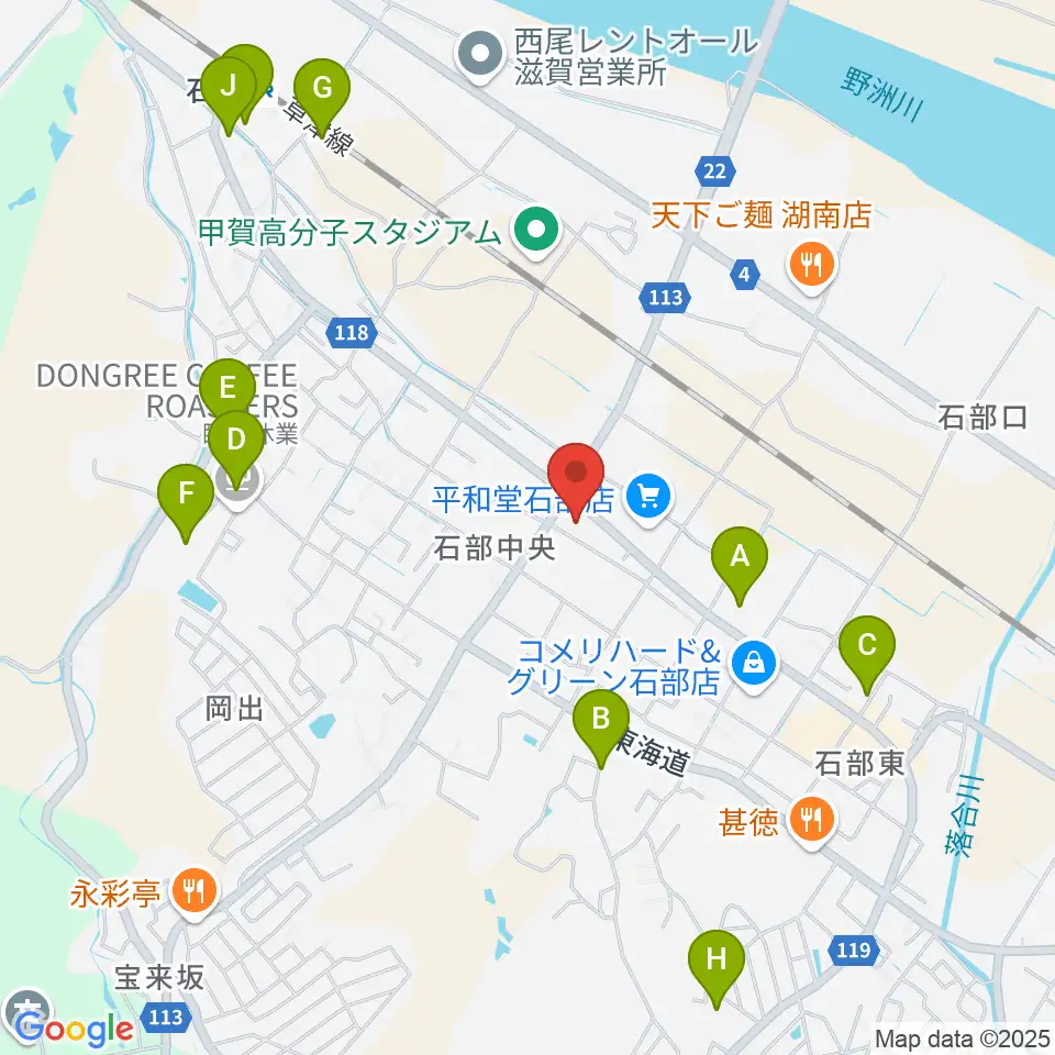 石部文化ホール周辺の駐車場・コインパーキング一覧地図
