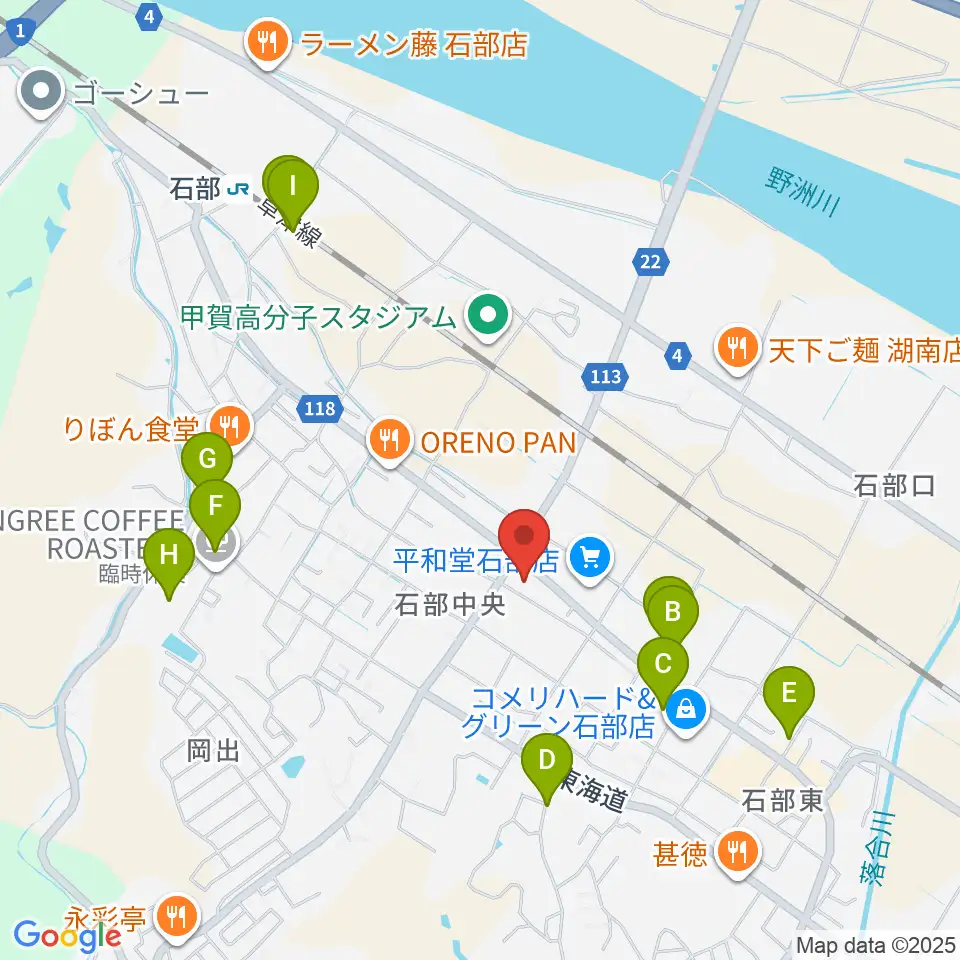 石部文化ホール周辺の駐車場・コインパーキング一覧地図