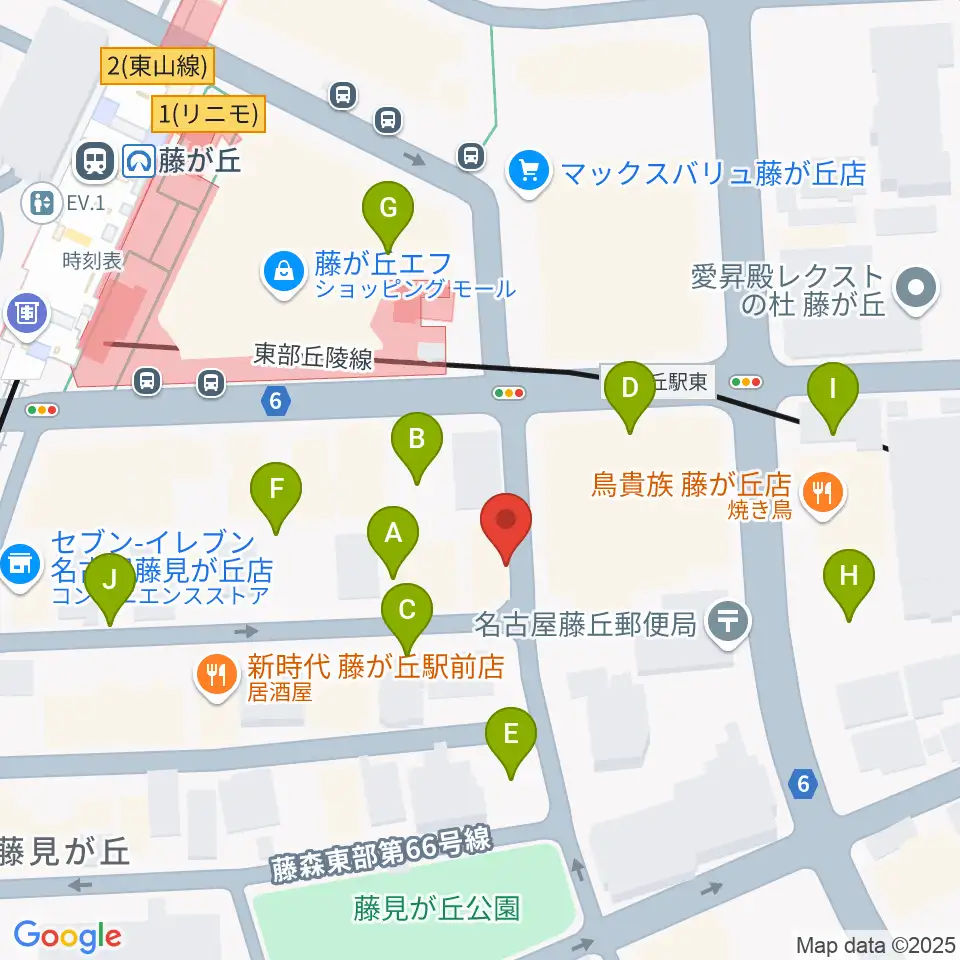 日響楽器 藤ヶ丘店周辺の駐車場・コインパーキング一覧地図