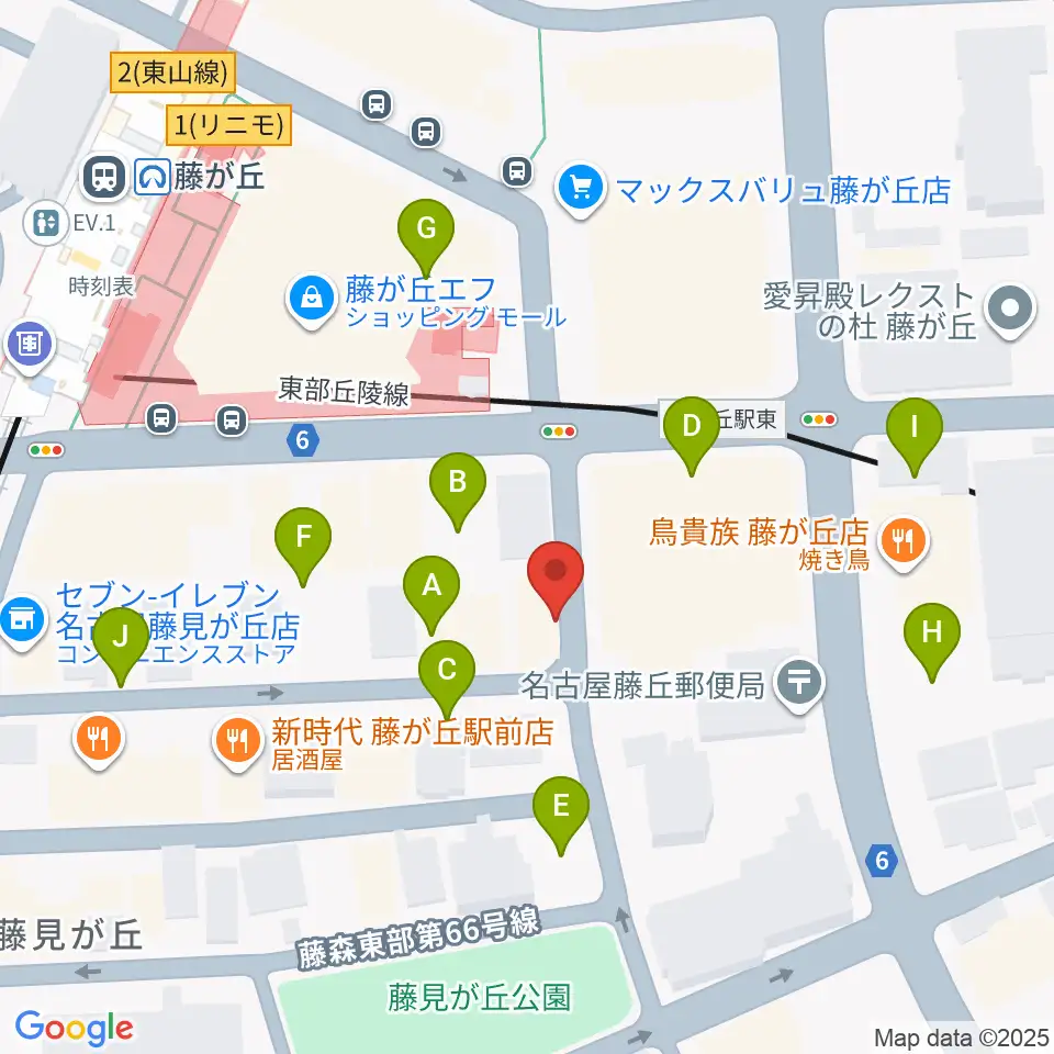 日響楽器 藤ヶ丘店周辺の駐車場・コインパーキング一覧地図