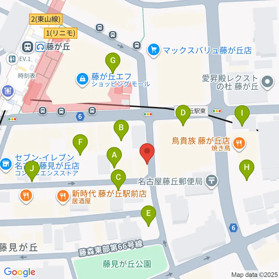 日響楽器 藤ヶ丘店周辺の駐車場・コインパーキング一覧地図