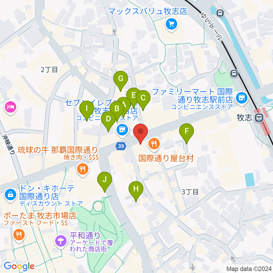 高良レコード店 楽器部周辺の駐車場・コインパーキング一覧地図