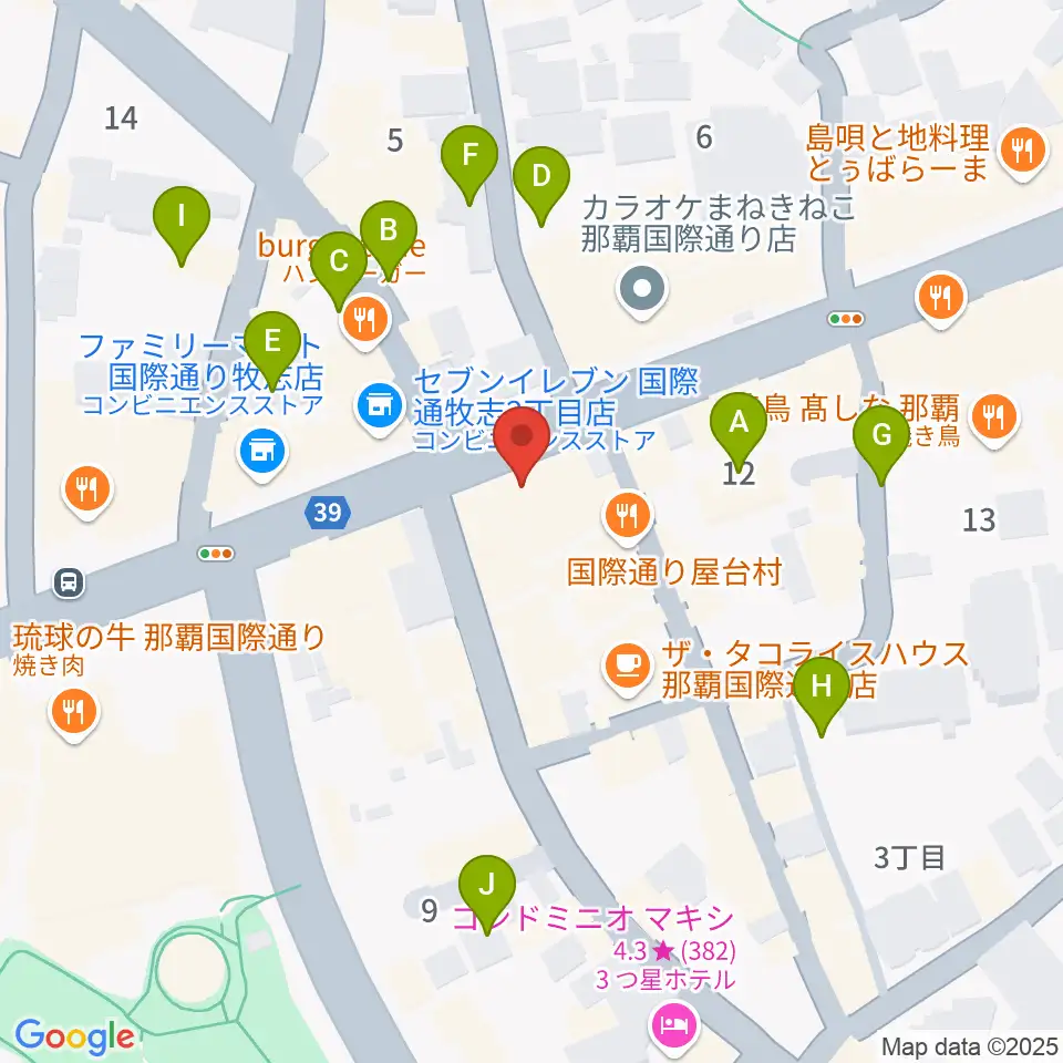 高良レコード店 楽器部周辺の駐車場・コインパーキング一覧地図