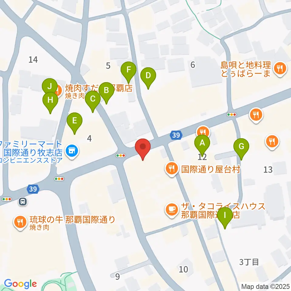 高良レコード店 楽器部周辺の駐車場・コインパーキング一覧地図
