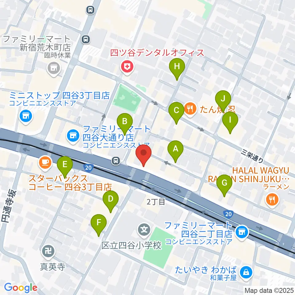 四谷アウトブレイク周辺の駐車場・コインパーキング一覧地図