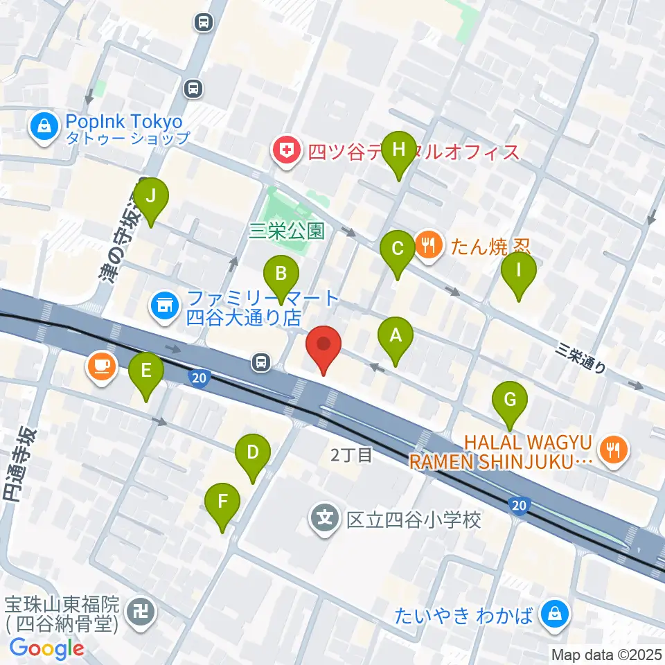 四谷アウトブレイク周辺の駐車場・コインパーキング一覧地図