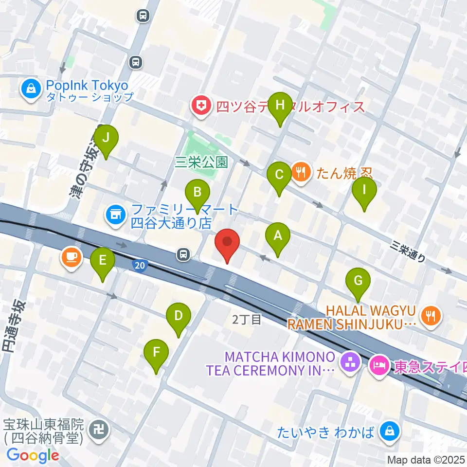 四谷アウトブレイク周辺の駐車場・コインパーキング一覧地図