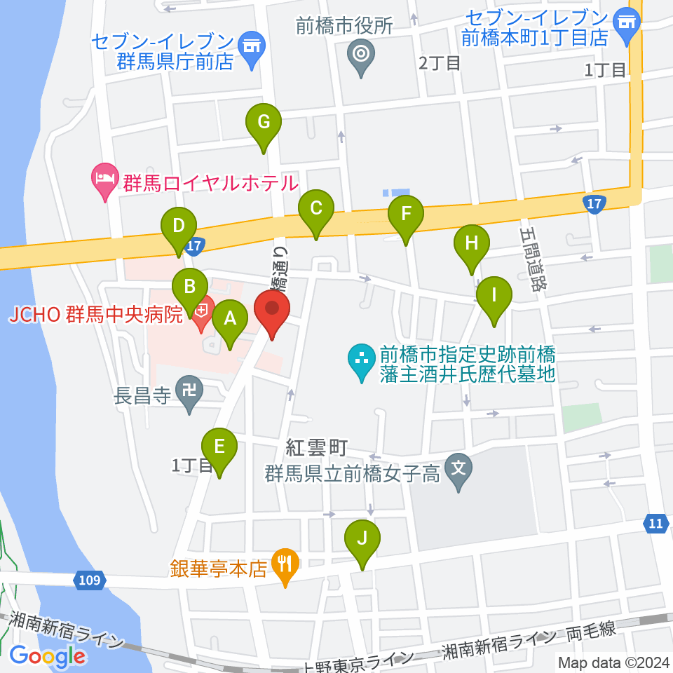 白くまレコード周辺の駐車場・コインパーキング一覧地図