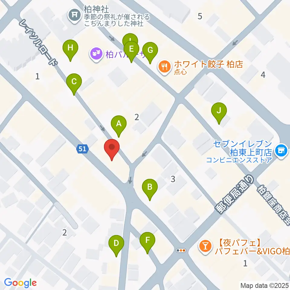 USボーカル教室 柏校周辺の駐車場・コインパーキング一覧地図