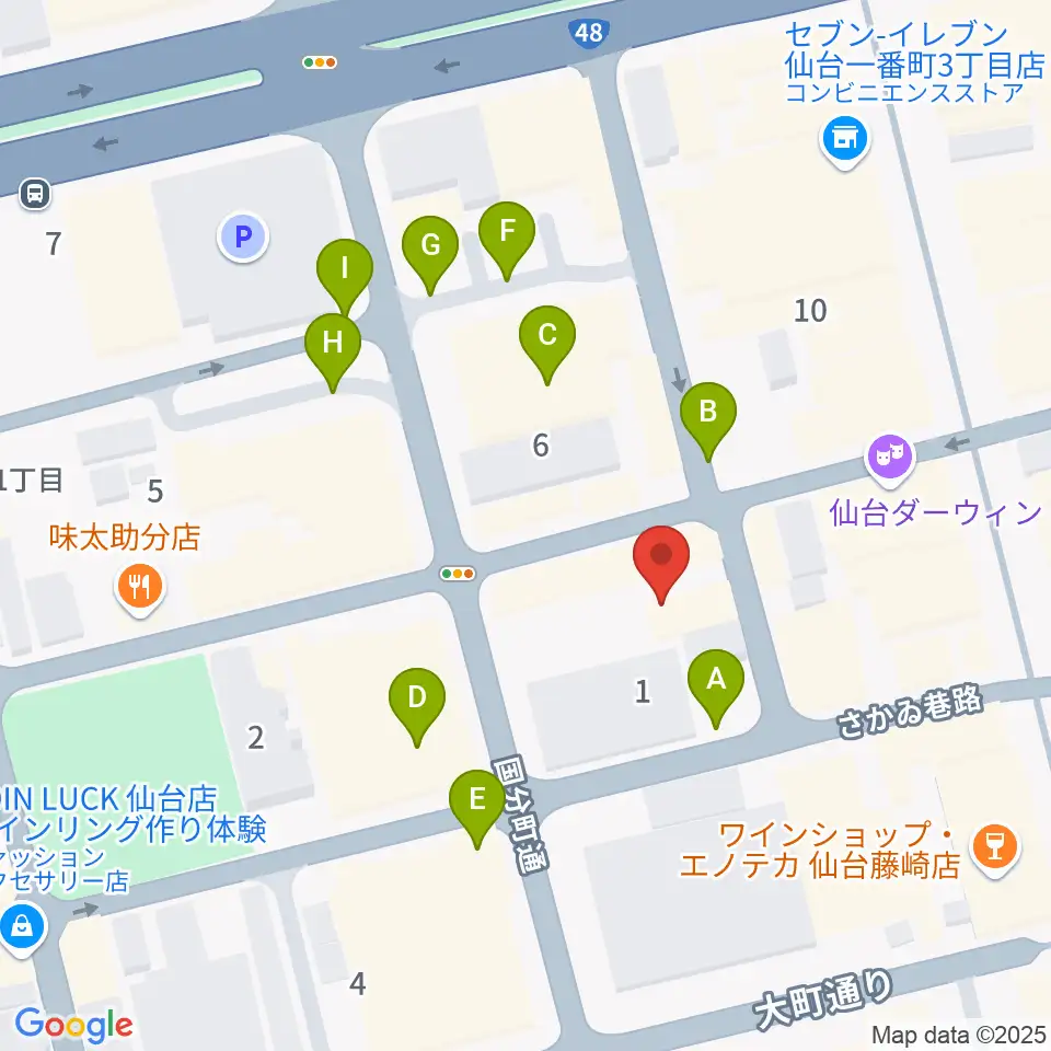 スタジオAmmy周辺の駐車場・コインパーキング一覧地図