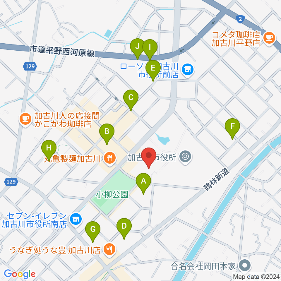 SHOWAグループ市民会館周辺の駐車場・コインパーキング一覧地図