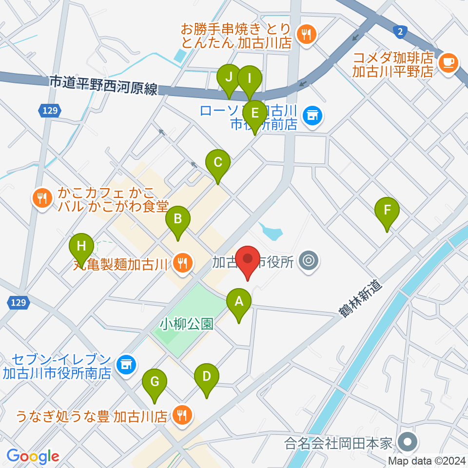 SHOWAグループ市民会館周辺の駐車場・コインパーキング一覧地図