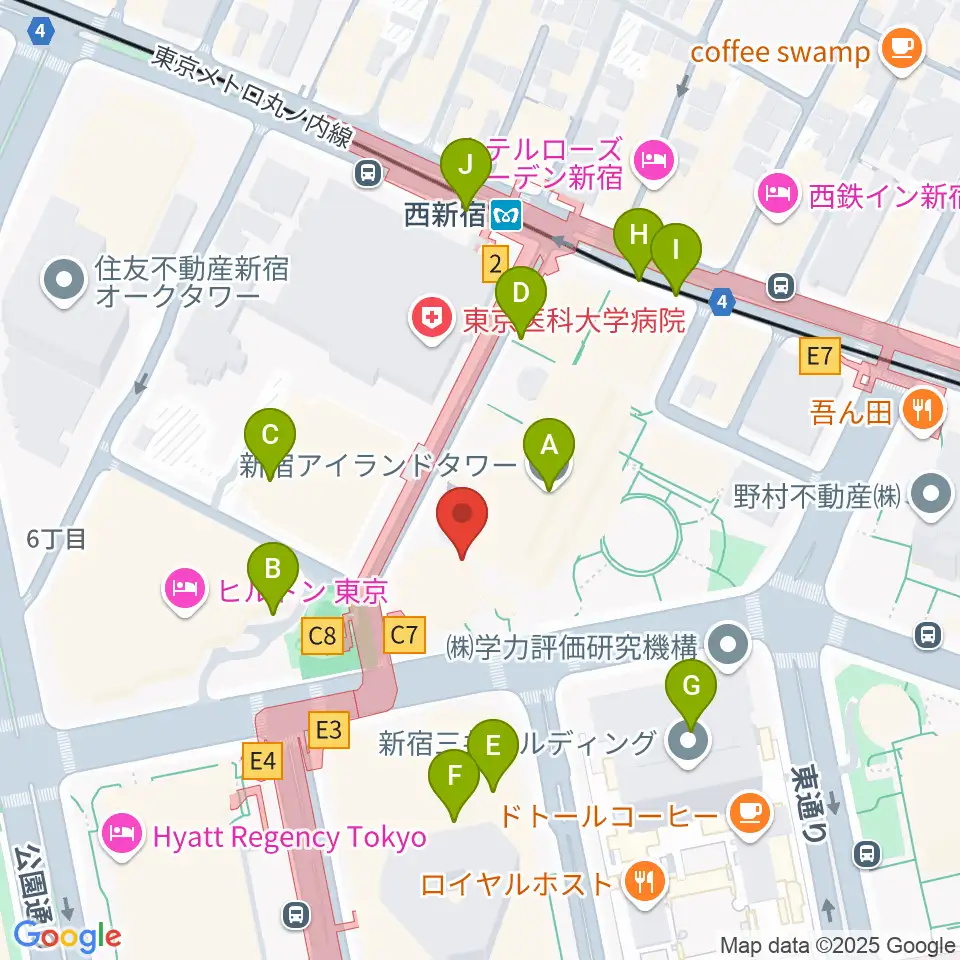 新宿ReNY周辺の駐車場・コインパーキング一覧地図