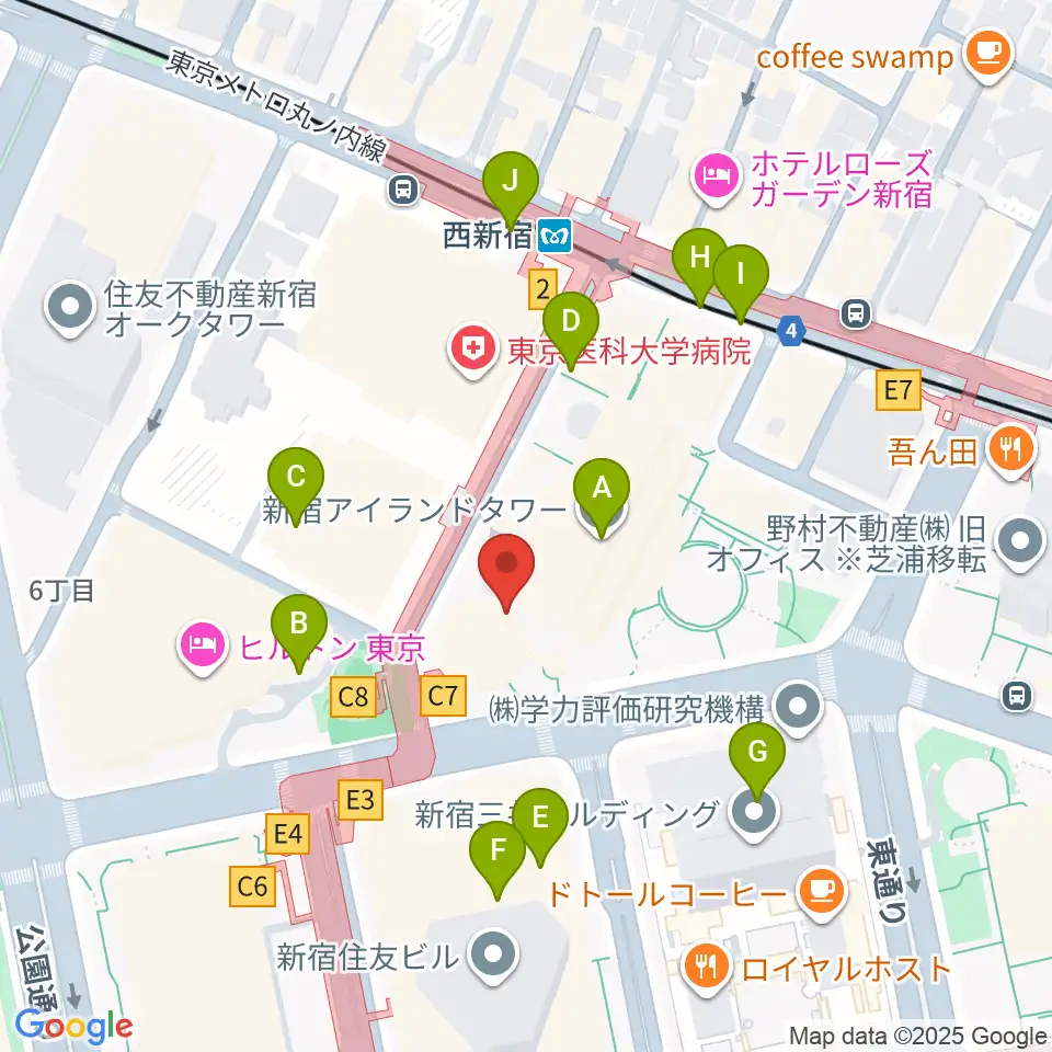 新宿ReNY周辺の駐車場・コインパーキング一覧地図