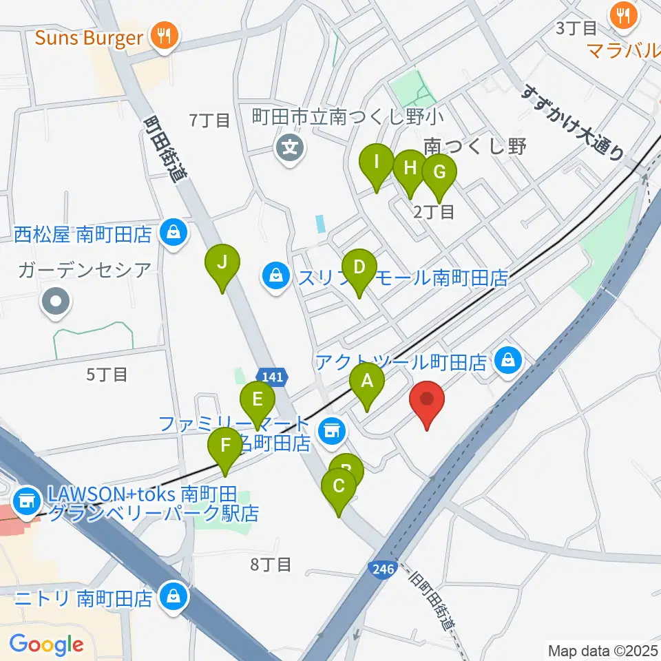 丸山ギター教室周辺の駐車場・コインパーキング一覧地図