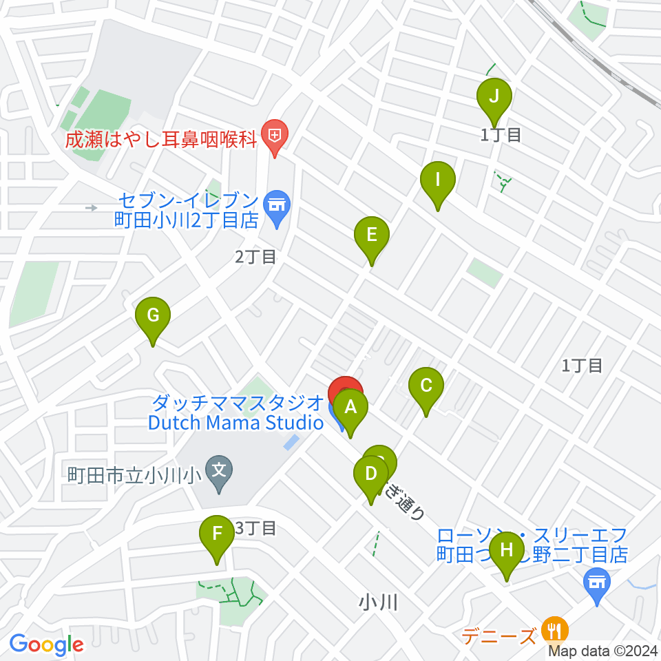 ダッチママスタジオ周辺の駐車場・コインパーキング一覧地図