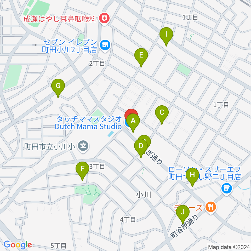 ダッチママスタジオ周辺の駐車場・コインパーキング一覧地図