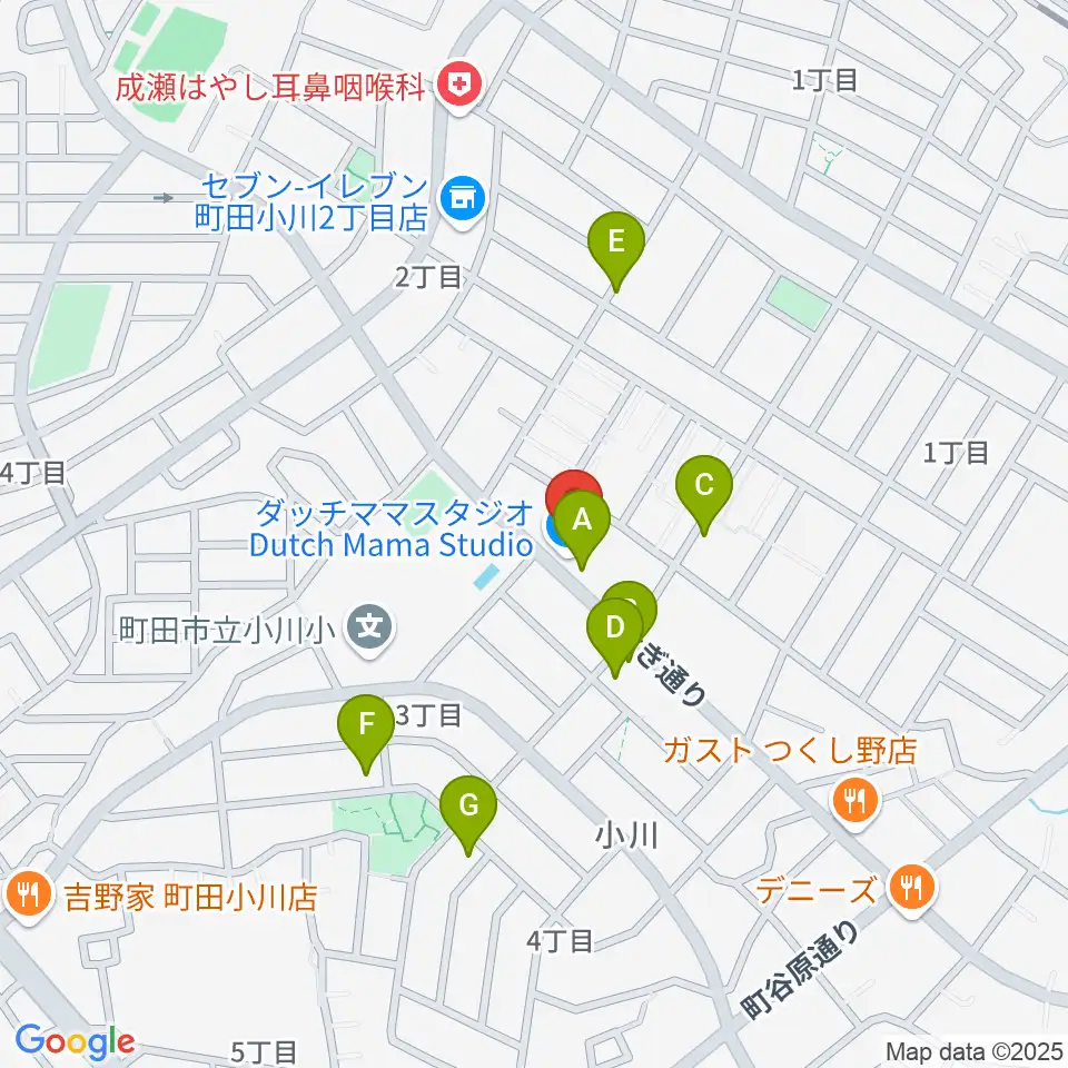 ダッチママスタジオ周辺の駐車場・コインパーキング一覧地図
