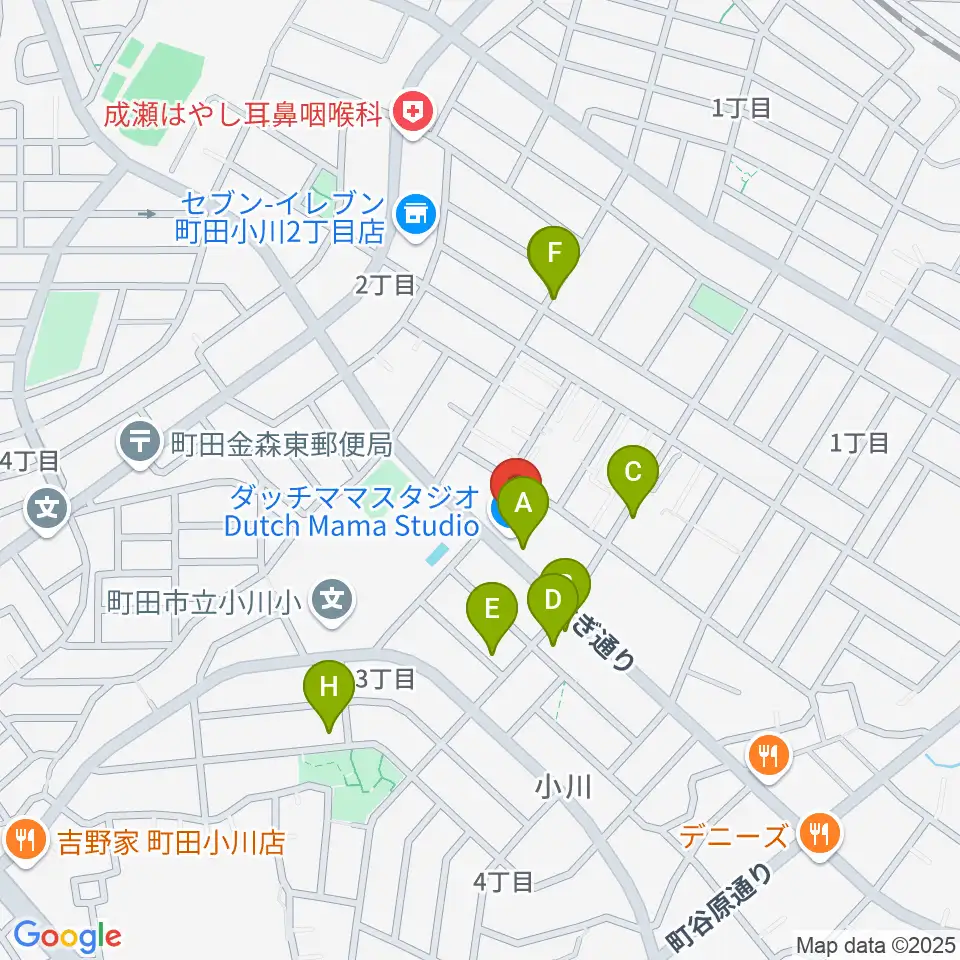 ダッチママスタジオ周辺の駐車場・コインパーキング一覧地図
