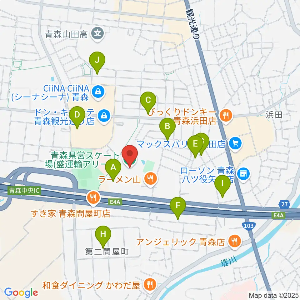 盛運輸アリーナ周辺の駐車場・コインパーキング一覧地図