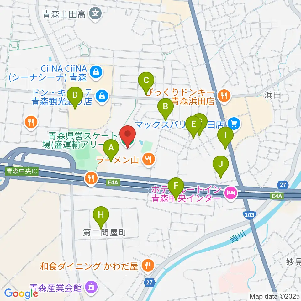 盛運輸アリーナ周辺の駐車場・コインパーキング一覧地図