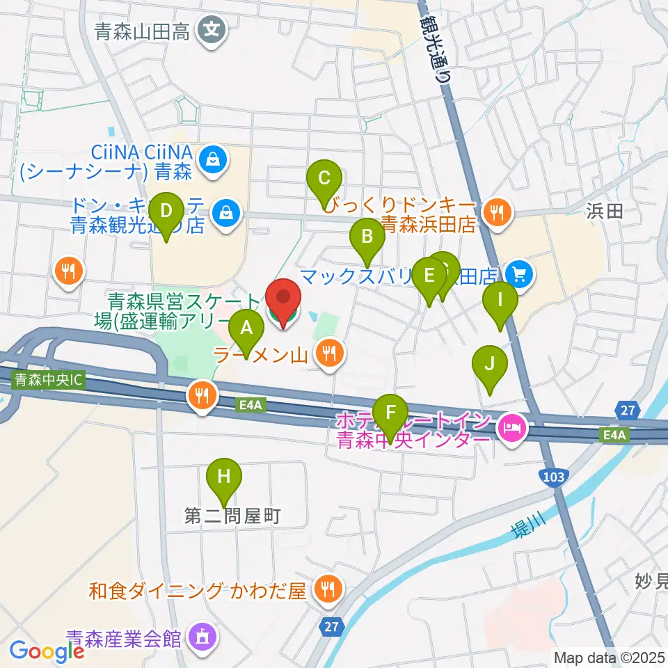 盛運輸アリーナ周辺の駐車場・コインパーキング一覧地図
