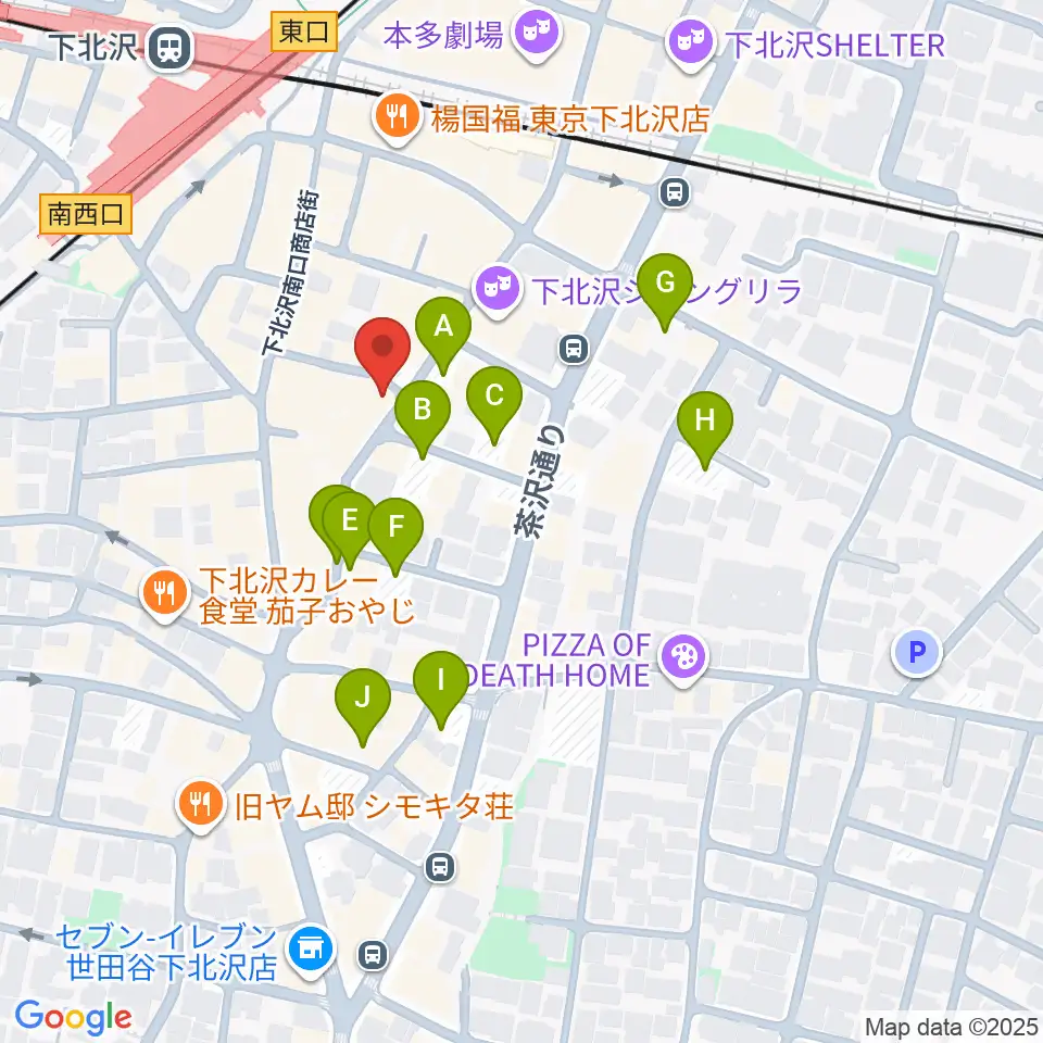 下北沢WAVER周辺の駐車場・コインパーキング一覧地図