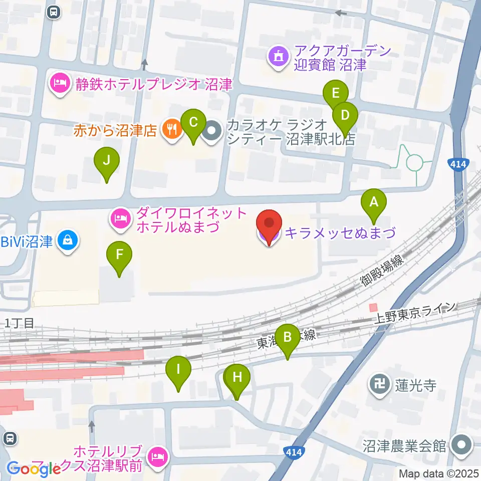 プラサヴェルデ・キラメッセぬまづ周辺の駐車場・コインパーキング一覧地図
