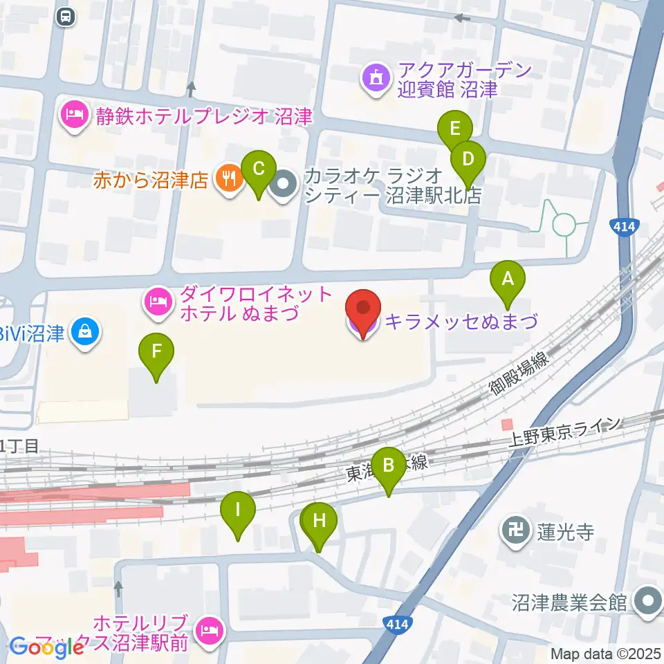 キラメッセぬまづ周辺の駐車場・コインパーキング一覧地図