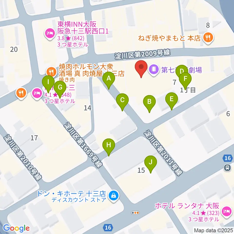Studio246 JUSO周辺の駐車場・コインパーキング一覧地図