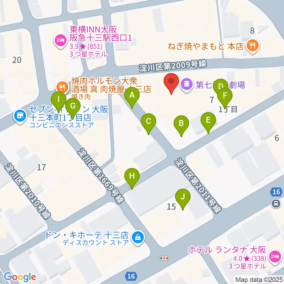 Studio246 JUSO周辺の駐車場・コインパーキング一覧地図