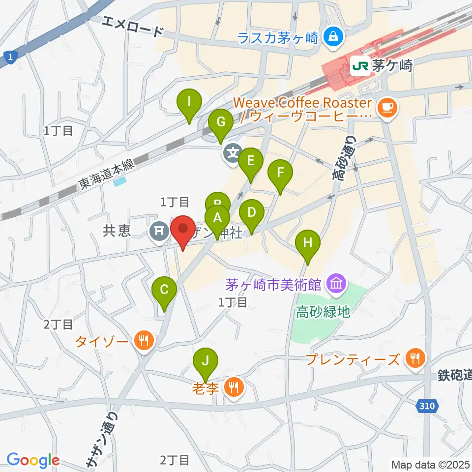 茅ヶ崎MARRY周辺の駐車場・コインパーキング一覧地図
