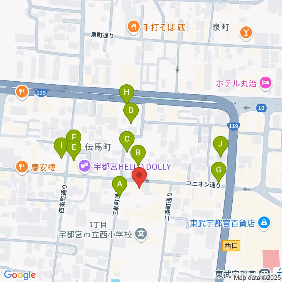 LOVE SOUNDS STUDIO周辺の駐車場・コインパーキング一覧地図