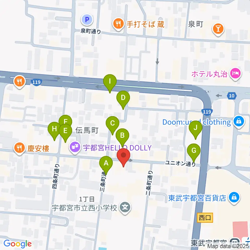LOVE SOUNDS STUDIO周辺の駐車場・コインパーキング一覧地図