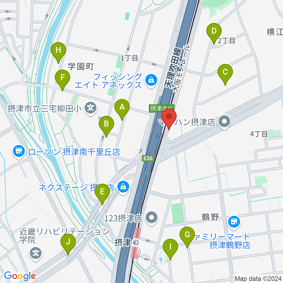 茨木ジャックライオン周辺の駐車場・コインパーキング一覧地図