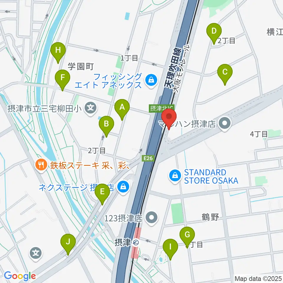 茨木ジャックライオン周辺の駐車場・コインパーキング一覧地図