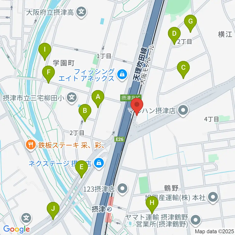 茨木ジャックライオン周辺の駐車場・コインパーキング一覧地図