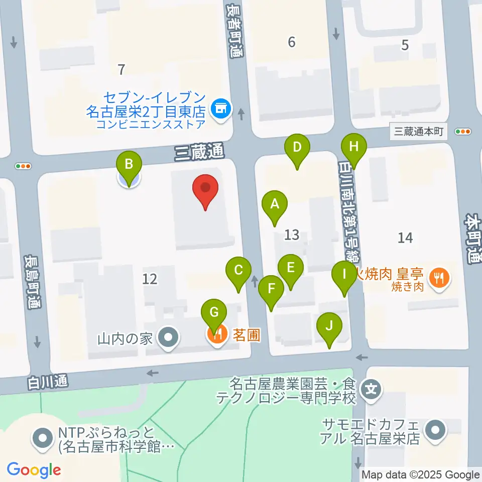 アーク栄サロンホール周辺の駐車場・コインパーキング一覧地図