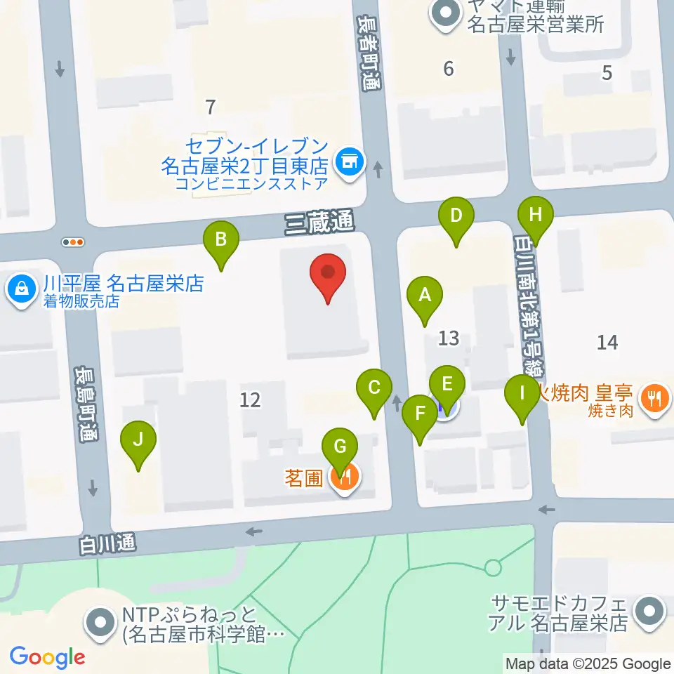 アーク栄サロンホール周辺の駐車場・コインパーキング一覧地図