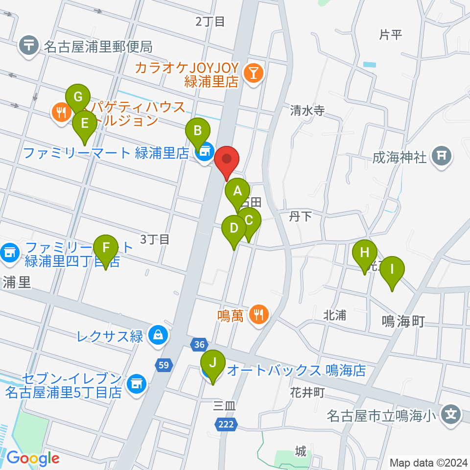 ギャラリーみふね 風の音周辺の駐車場・コインパーキング一覧地図