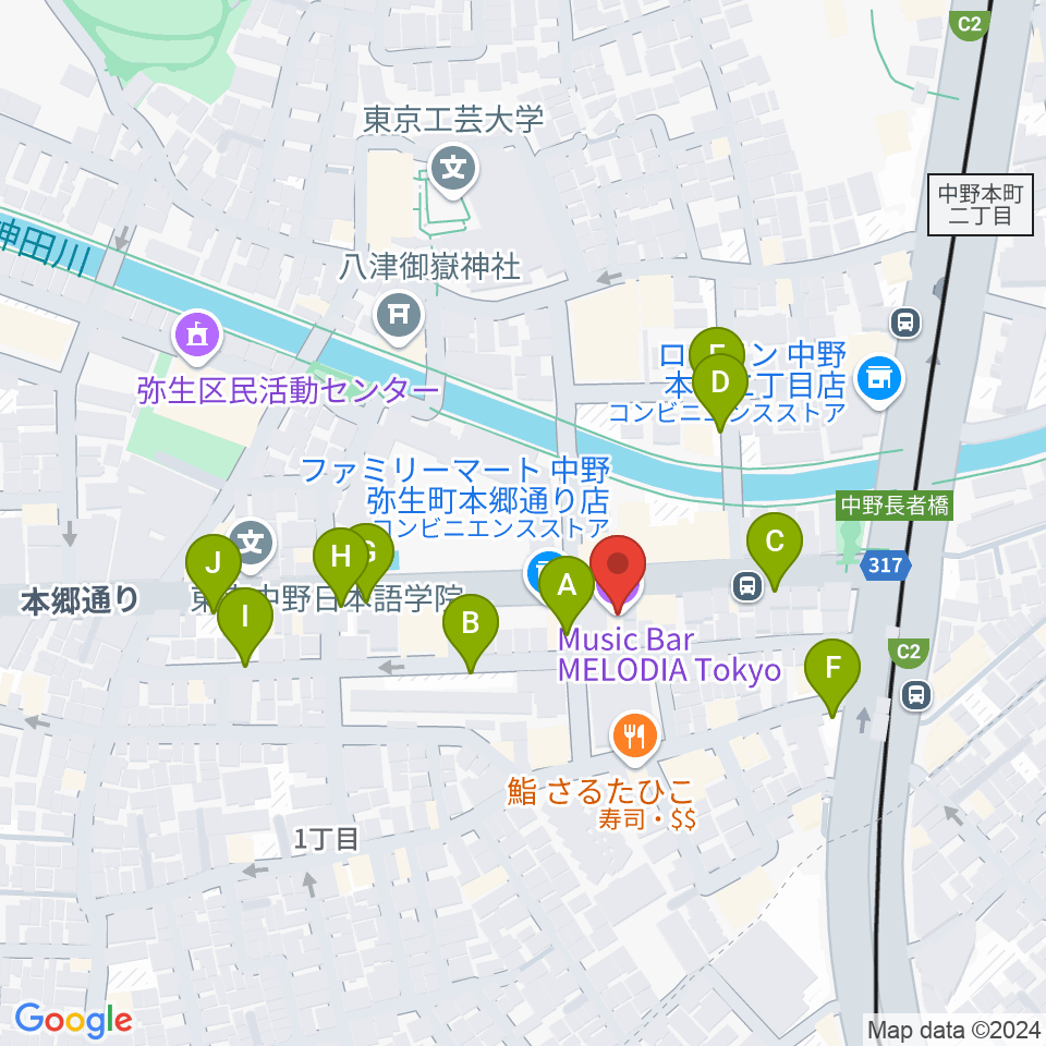 ロックフォード MELODIA Tokyo周辺の駐車場・コインパーキング一覧地図