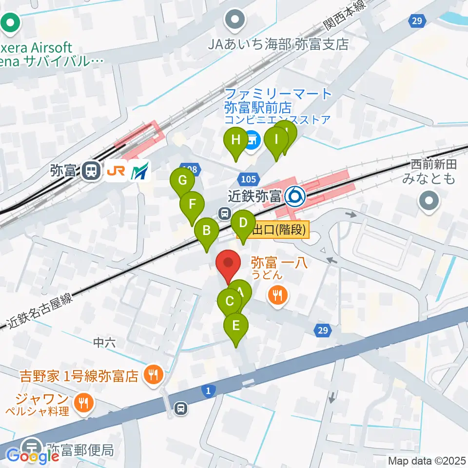 ポワンポワンスタジオ弥富校周辺の駐車場・コインパーキング一覧地図