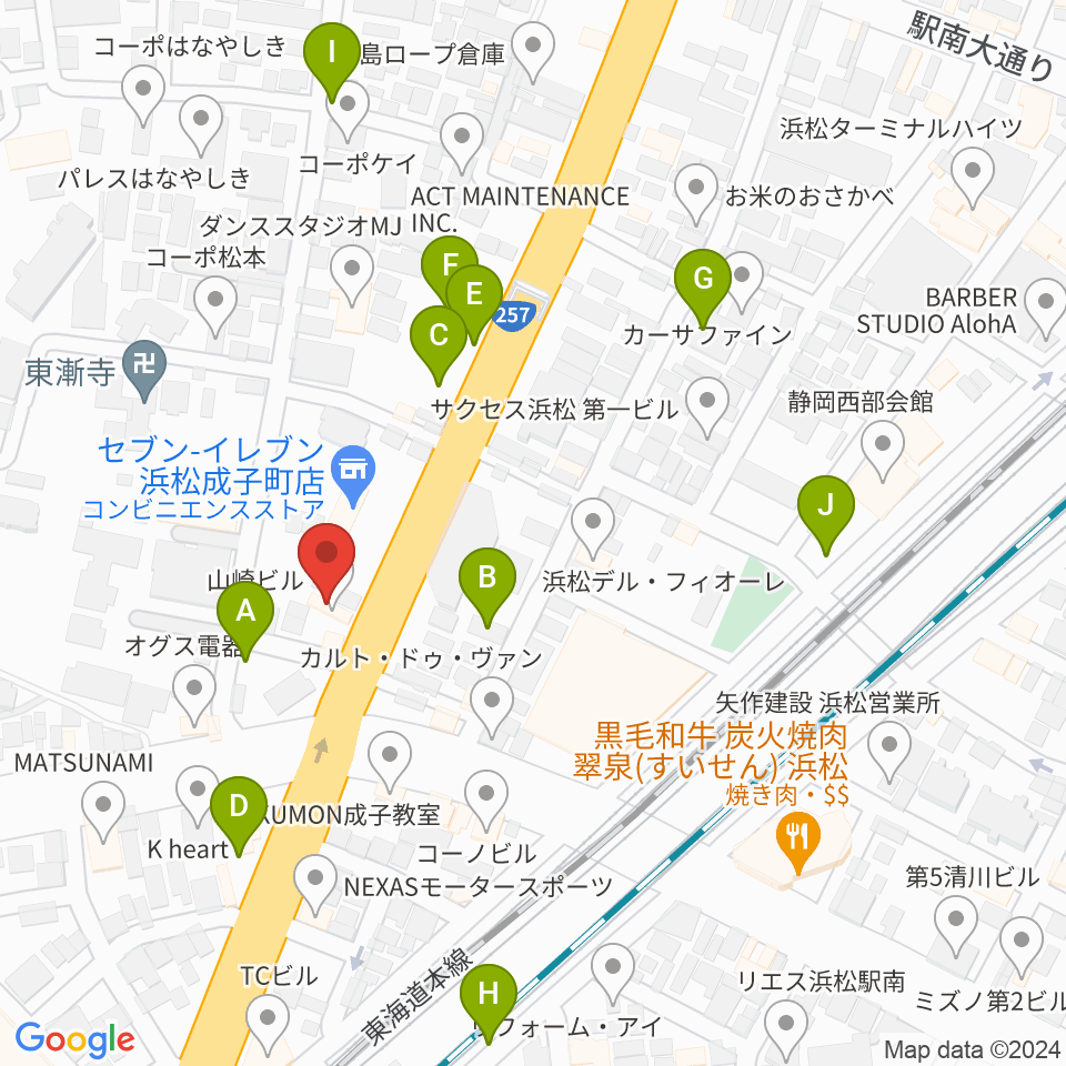 浜松ズート・ホーン・ロロ周辺の駐車場・コインパーキング一覧地図